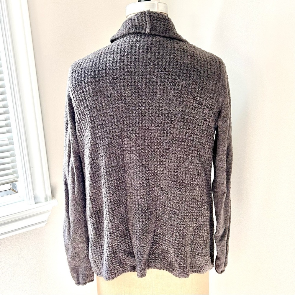 Barefoot Dreams CozyChic Lite Coastal Cardi Flutter Cardigan Carbon dark gray S - Picture 8 of 17